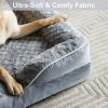 Bolster Dog Sofa Bed with Waterproof Lining & Non-Skid Bottom