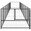 Dog Kennel Black 96.9 ft² Steel