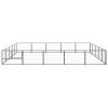 Dog Kennel Black 269.1 ft² Steel